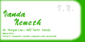 vanda nemeth business card